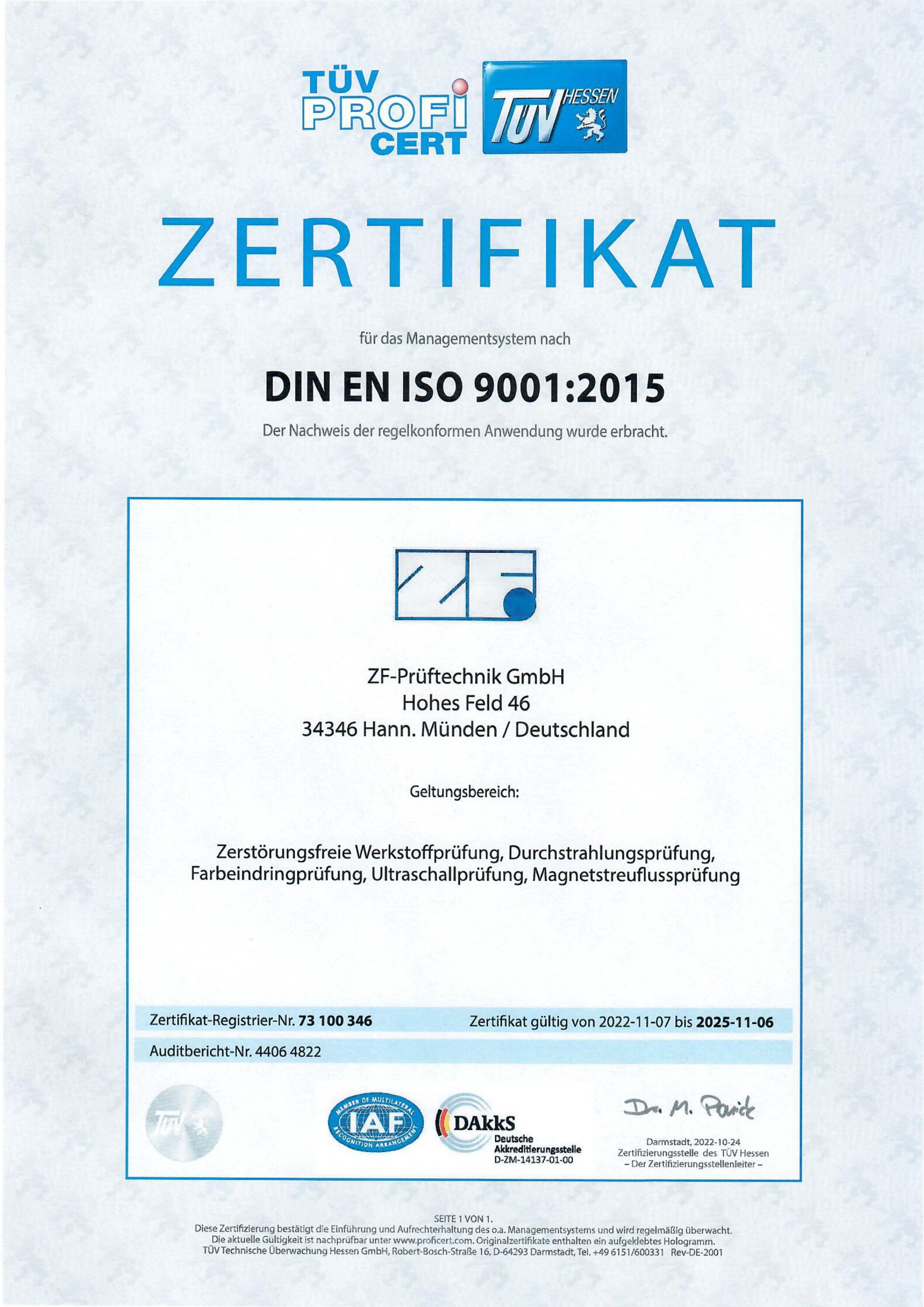 Zertifikat